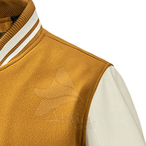 แจ็คเก็ตเบสบอลแบบวาร์ซิตี้ ดีไซน์ OEM ของแท้ ราคาถูก สำหรับทุกเพศ - Product Image 3