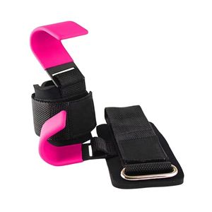 Crochets de musculation, sangles de poignet, poignées de soulevé de terre rembourrées en néoprène, support d'entraînement de force, logo personnalisé rose - Product Image 5
