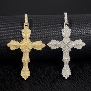<b>Mens</b> Moissanite Cross <b>Pendant</b> 925 <b>Silver</b> Iced Out Gothic Religious Necklace Custom Hip Hop Jewelry Gift <b>for</b> <b>Men</b> Fashion top look - Product Image 4