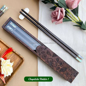 Juego de palillos de madera ecológicos | Herramientas de comedor reutilizables, lavables y hermosas para los amantes del sushi, hoteles, cafeterías y restaurantes elegantes - Product Image 3