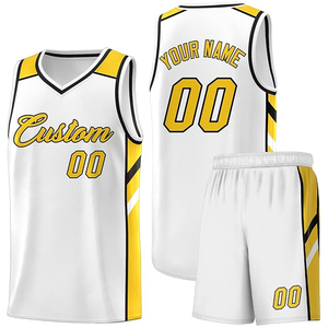 Conjunto de Camisetas y Pantalones Cortos de Baloncesto Personalizados, Logotipo, Nombre, Número, Sublimación, Bordado, Apliques 3D, 100% Poliéster, Unisex - Product Image 1