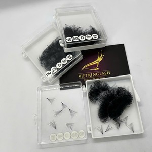 Premium <b>Lash</b> Wholesale Handmade Synthetic Hair <b>Premade</b> Fan Volume Eyelash Extensions CC/D/DD/M/L Curl Matte Black Pointy Base - Product Image 6