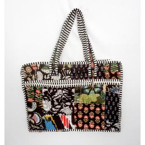 Handmade Classy Laptop Bag 100% Cotton Hand Block Print <b>Quilted</b> Zipper Closure Large Eco-Friendly Bag - Product Image 1