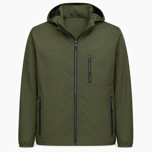 Veste Softshell à Capuche pour Homme OEM ODM, Imperméable, Coupe-Vent, Doublure Polaire, Manteau de Travail d'Extérieur, Fabricant de Logos Personnalisés - Product Image 1
