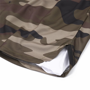 กางเกงขาสั้นกีฬาผู้ชายพิมพ์โลโก้ได้ ผ้าตาข่าย แห้งเร็ว เหมาะสำหรับวิ่ง ชายหาด 2 in 1 กางเกงออกกำลังกายรัดรูป - Product Image 2