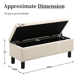 Cuscino imbottito da camera da letto con bottone a ciuffo in spugna resistente ad alta densità con rivetto in lino Beige mobili da soggiorno - Product Image 4