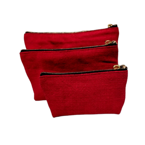Luxury Jute Toiletry Bag | Reusable Travel <b>Makeup</b> Pouch Zipper Cosmetic Organizer Eco Friendly Storage <b>Case</b> Wholesale Gift Pouch - Product Image 1