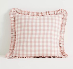 100% Cotton Woven Striped Ruffle Edge Embroidered Cushion <b>Covers</b> Decorative Pillow <b>Cover</b> Luxury Woven Cotton Stripe Cushion Cove - Product Image 6