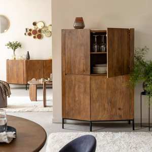 Buffet haut Vandana Sereno Zentrix en bois de manguier et travertin - Product Image 5