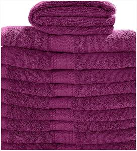Toalla de Baño de Lujo de Algodón Morado, Tejida, Suave, Ligera, Comprimida, de Secado Rápido, Premium, Absorbente, para Hotel, Baño y Playa - Product Image 1