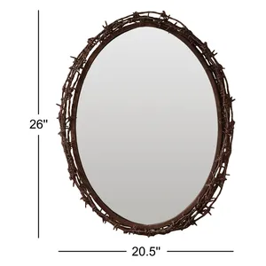 Handmade Metal <b>Frame</b> Wall Mirror Modern Premium Artistic Decorative Mirror for Contemporary Living Room Bedroom Office Entryway - Product Image 1