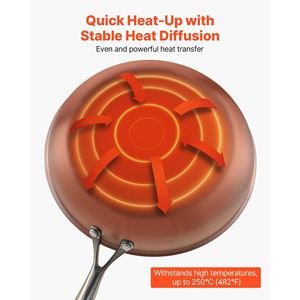 Set di Pentole da Cucina in Acciaio Inox Tri-Ply 3 Pezzi (20, 25, 30 cm) con Manici Resistenti al Calore per Friggere - Product Image 5