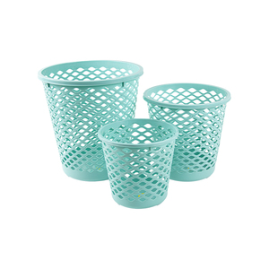 Cesta de Almacenamiento Redonda Mediana de PP Ecológico y Duradero con Patrón Geométrico, Portátil para Uso Doméstico - Product Image 3