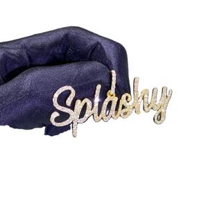 Pendentif Lettre Initiale Personnalisé en Argent Sterling 925 avec Moissanite VVS de Luxe, Plaqué Rhodium et Sertissage à Griffes, Style Hip Hop - Product Image 1