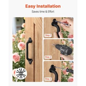 Maniglie per Porte Scorrevoli (2 Pezzi) - Acciaio al Carbonio Rustico Resistente alla Ruggine, Finitura Ottone per Esterni - Product Image 4