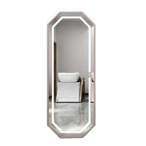 Miroir mural LED octogonal moderne pleine longueur avec lumière à capteur tactile pour salle de bain et chambre à coucher – Anniversaire - Product Image 3