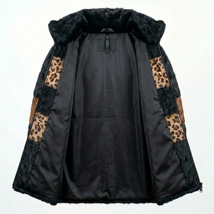 Chaqueta de Invierno para Hombre, Estilo Parka, con Parches, de Piel Sintética de Lujo, Gruesa, Resistente al Viento, para Uso Diario - Product Image 4