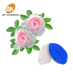 AK Gum Paste Hoa Silicone Khuôn Lá Veiner Veining Khuôn Bánh Công Cụ Trang Trí Cho Bakery VM069