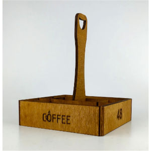 Handcrafted Wooden Coffee Station Organizer Eco-Friendly Restaurant <b>Tabletop</b> Caddy for Napkins Sugar & Sauce Bottles Holder - Product Image 3