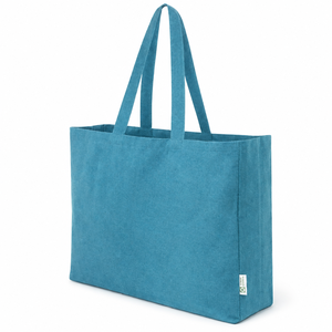 Sac fourre-tout en coton recyclé avec poche intérieure, 220 GSM, grand sac de shopping, logo personnalisé, vente en gros, OEM, ODM, fabricant en vrac, exportateur - Product Image 2