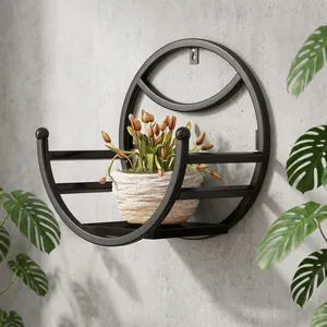 Soporte de Pared para Macetas, Cesta para Plantas, Soporte Decorativo de Metal para Macetas, Estantes de Pared Interiores - Product Image 6