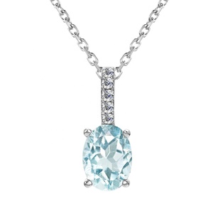 Joyería de Piedras Preciosas Naturales, Plata de Ley 925, Collar con Colgante Simple de Piedra de Nacimiento de Diciembre para Mujer, Joyería <span class=keywords><strong>Destiny</strong></span> - Product Image 2
