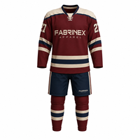 Uniforme de hockey sur glace personnalisé de haute qualité, nouveau style, différents designs, broderie personnalisée / Fabricants professionnels d'uniformes de hockey sur glace