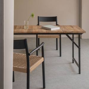 Table à manger rectangulaire Vandana Hexa Orion 200x100 cm pliable en bois de manguier et fer Fer - Product Image 2