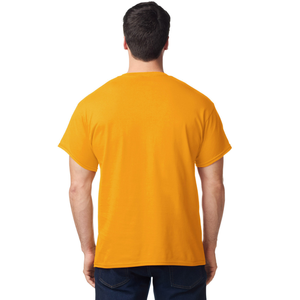 เสื้อยืดผู้ชายผ้าฝ้าย แขนสั้น คอกลม สวมใส่สบาย แฟชั่นสีทอง - Product Image 3