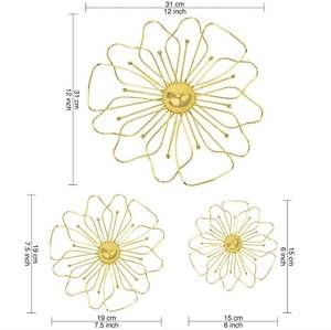 Decoración de Pared Floral de Hierro, Decoración de Pared para Sala de Estar, Dormitorio e Interior del Hogar, Escultura Colgante, Arte Moderno - Product Image 2