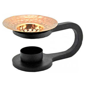 Black Metal Perfume Lamp Aromatherapy <b>Diffuser</b> <b>Tea</b> Light Holder All-Season Use for Bedroom and Bathroom Fragrance - Product Image 3