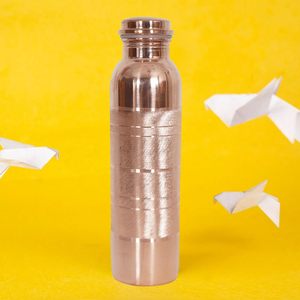 <b>Metal</b> Custom Prices and Logo 100% Pure Copper Water Bottle with Lid Leak Proof Drinking Water Bottle Storage for School Office - Product Image 1