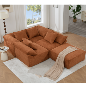 Nuovo Arrivo: Divano Componibile a L da 142 Pollici, Convertibile in Letto, Set da 5 Pezzi con Massimo Comfort - Product Image 1