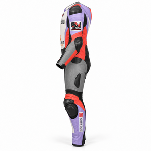 Traje de Motociclismo de Cuero Vacuno de Una Pieza Personalizado OEM para Hombre, Traje de Carreras Perforado con Protección para la Espalda MBS-0001 - Product Image 5