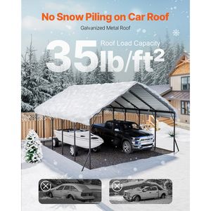 Abri d'auto extérieur et garage en métal robuste de 20x24 pieds pour bateaux et camions - Product Image 4