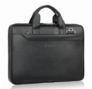 Maletín de Cuero PU para Hombre EXIM, Bolso de Negocios Suave con Cierre de Cremallera Clásico, Diseño Duradero, Color Negro - Product Image 1