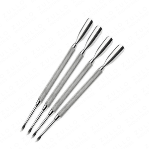 Pousse-cuticules professionnel en acier inoxydable, outil de nettoyage de précision pour les cuticules, outil de soin des ongles pour la manucure, la pédicure et les salons - Product Image 5