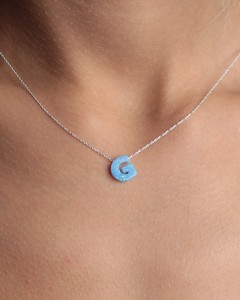 Personalized Opal <b>Initial</b> Necklace Sterling Silver Letter Pendant 14K Gold Plated Custom Name Jewelry For Women Gift - Product Image 6