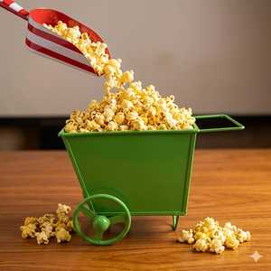 Blue Iron Metal Storage Cart Square Shape <b>Popcorn</b> and chips - Product Image 2