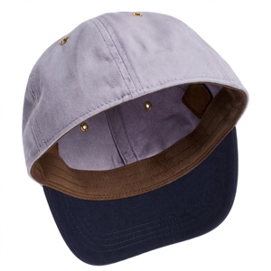Casquette de baseball en denim gris Amkoor à 6 panneaux avec visière bleu foncé, respirante et imperméable, unisexe, réglable, décontractée pour adultes - Product Image 6