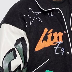 Chaqueta de Cuero Bordada de Lujo, Chaqueta de Motero de Cuero Genuino Personalizada, Ropa Exterior de Moda, Servicio de Muestras de Fábrica OEM ODM - Product Image 3