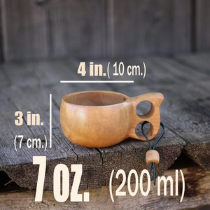 Taza Kuksa Moderna, Duradera y de Alta Calidad, Hecha a Mano, de Madera, para Café, Té, Camping, Senderismo y Viajes - Product Image 6