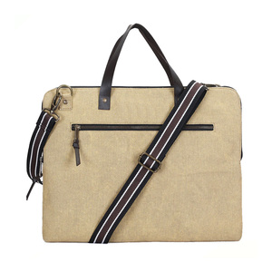 Sac pour ordinateur portable en toile pour femmes, sac de voyage unisexe, sacoche en toile durable avec plusieurs compartiments et poches - Product Image 5