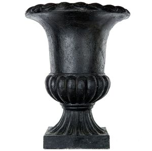 Jardinières en bois sculptées à la main, design rustique vintage, pot de fleurs d'extérieur pour plantes vertes, base carrée - Product Image 5