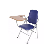 Chaise de conférence pliable moderne EVO-Gl04B avec tablette d'écriture pour l'école et le bureau à domicile, mobilier de bureau inclinable