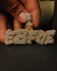 Fine Jewelry Personalized 925 <b>Silver</b> Hip Hop Letter Iced Out Custom Name <b>Initial</b> Moissanite Diamond <b>Pendant</b> Pass Diamond Tester - Product Image 6