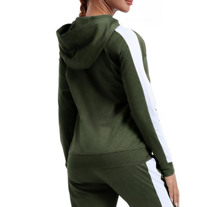 <b>HI</b>-GLOW High Quality Women's 2026 Custom Logo Vintage Style Two-Piece Solid Viscose/Polyester Autumn Tracksuit Set Oversize - Product Image 5