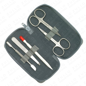 Wholesale Premium Stainless Steel Manicure <b>Pedicure</b> Kit Multi Color Leather Case Grooming Nail Care Set OEM Private Label - Product Image 3