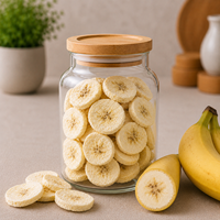 Tranches de banane lyophilisées de qualité supérieure, 100% fruits naturels, collation saine, en vrac, prêtes à consommer, chips, durée de conservation 18-24 mois