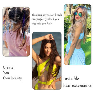 Kit de Herramientas para Extensiones de Cabello con 600 Anillos de Silicona, Set Profesional de Accesorios para Extensiones de Cabello, Incluye Cabello - Product Image 5